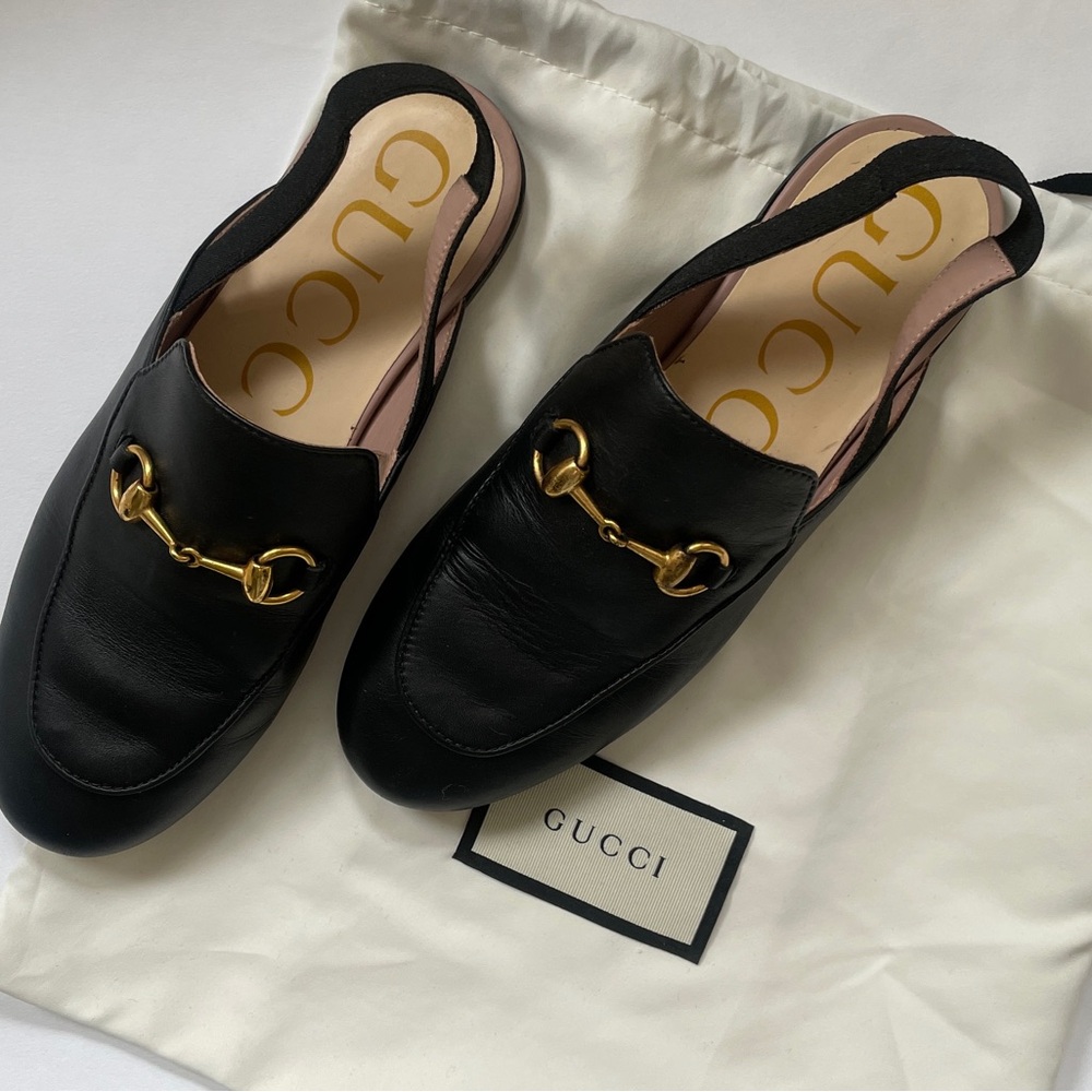 GUCCI Children’s Princetown Slipper Leather Slingback Loafer
